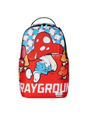 Sprayground Red Black Blue Graphic Tag Backpack